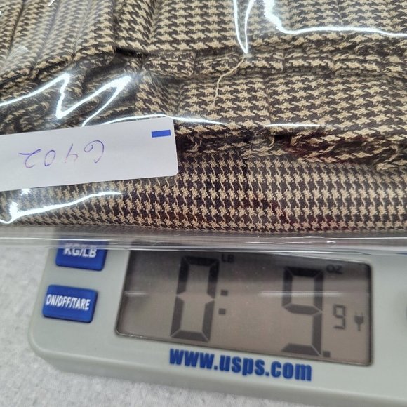 Versailles Skirt Womens 10 Houndstooth Brown/Camel‎ Pleat Hem Lined Back Zip New - Picture 11 of 11